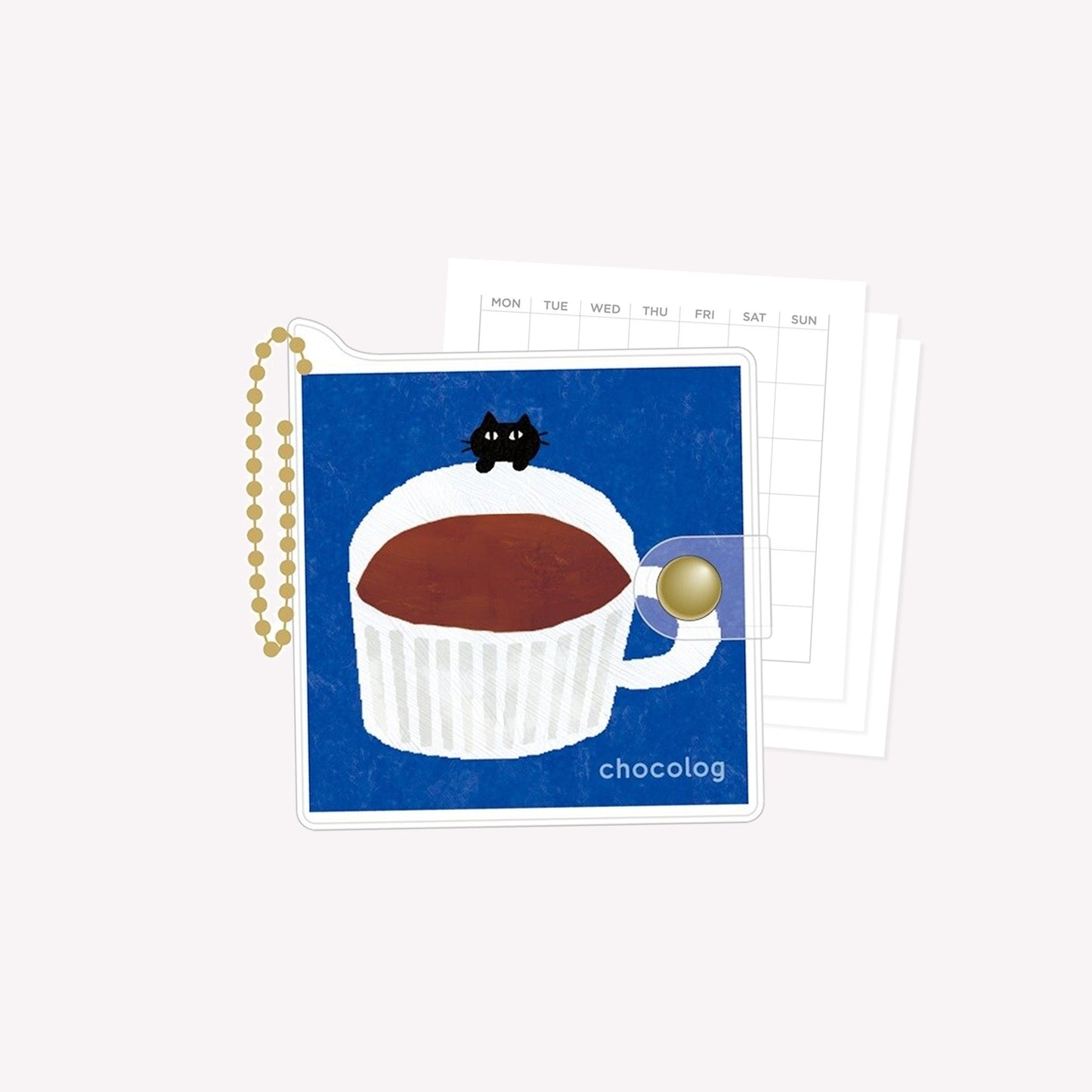 Furukawashiko Chocolog Cat & Coffee Keychain Mini Notebook