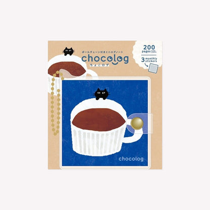 Furukawashiko Chocolog Cat & Coffee Keychain Mini Notebook