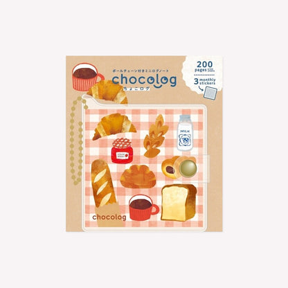 Furukawashiko Chocolog Gingham Bread Keychain Mini Notebook