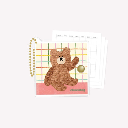 Furukawashiko Chocolog Bear Keychain Mini Notebook