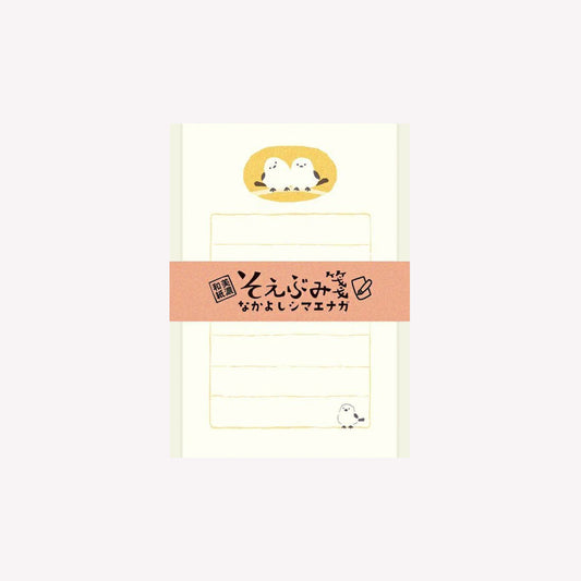 Furukawashiko Shima-enaga Birds Mini Letter Writing Set