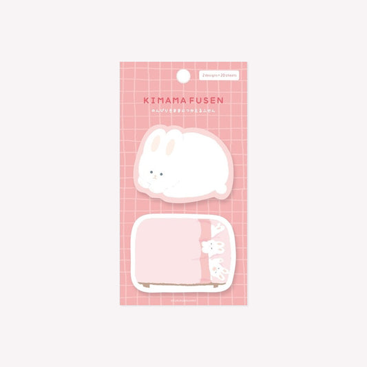 Furukawashiko Kimama Fusen Sleepy Bunny Sticky Notes