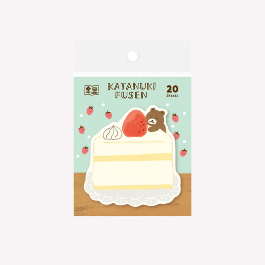 Furukawashiko Bear & Cake Die-Cut Sticky Notes