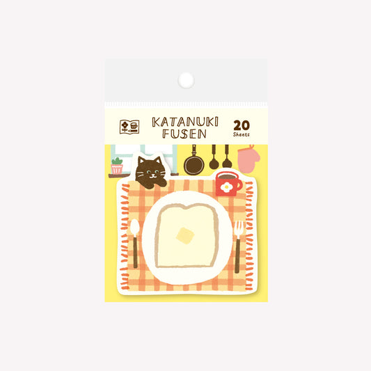 Furukawashiko Breakfast Cat Die-Cut Sticky Notes