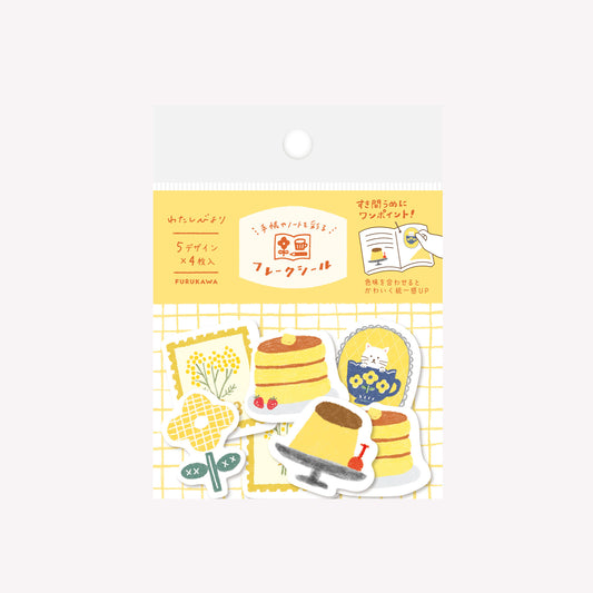 Furukawashiko Watashi-Biyori Yellow Washi Flake Stickers