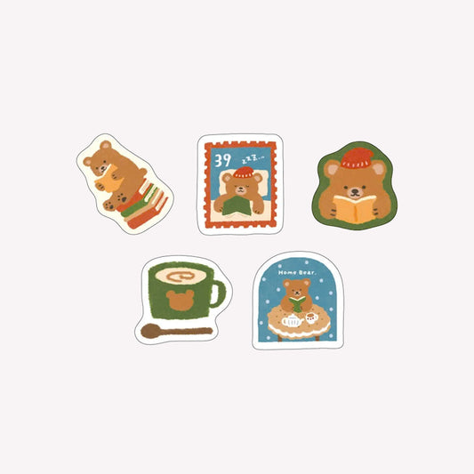 Furukawashiko Winter 2026 House Bear Flake Stickers