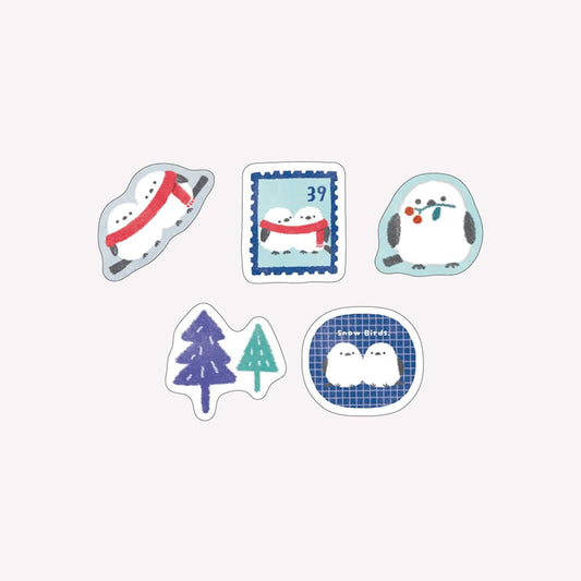 Furukawashiko Winter 2026 Snow Bird Flake Stickers