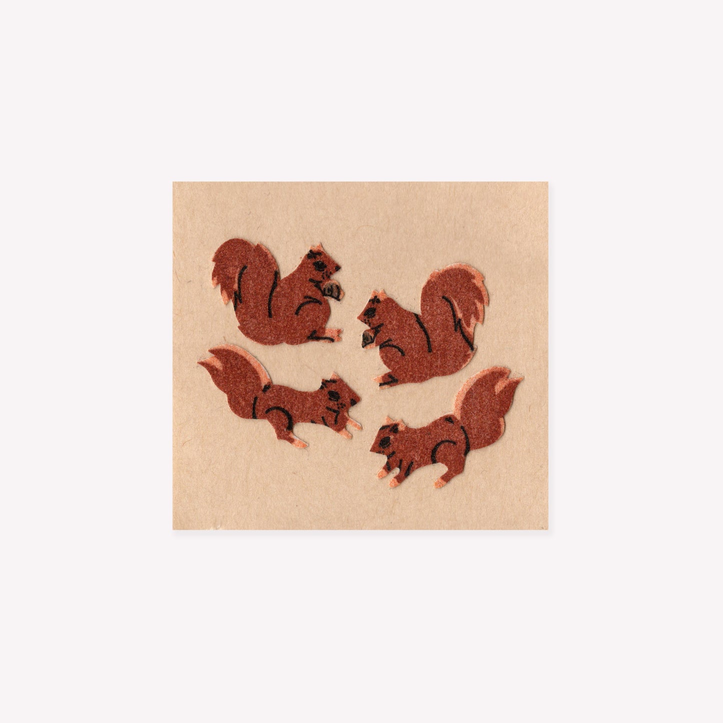 Stickermagic Fuzzy Squirrels Mini Sticker Sheet