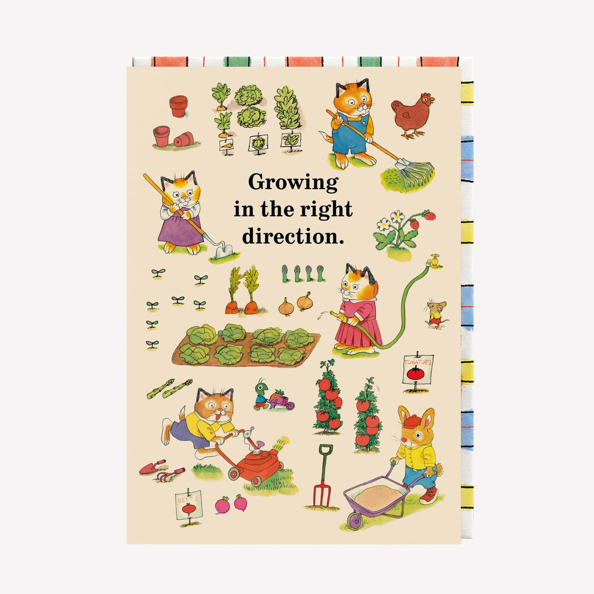 Growing In The Right Direction Richard Scarry Greetings Card