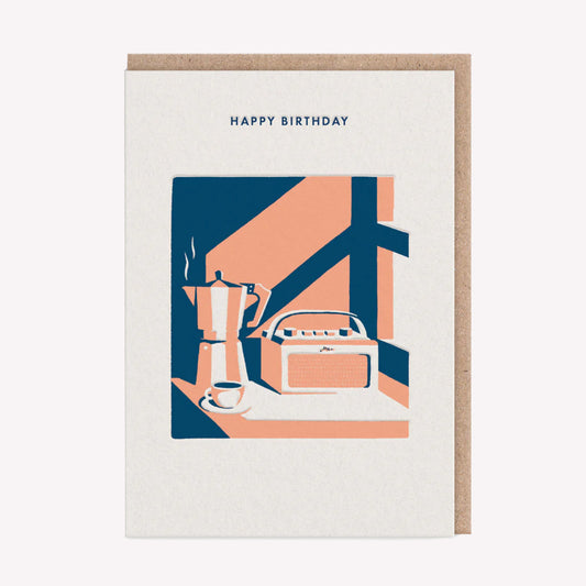 Happy Birthday Morning Coffee Greetings Card