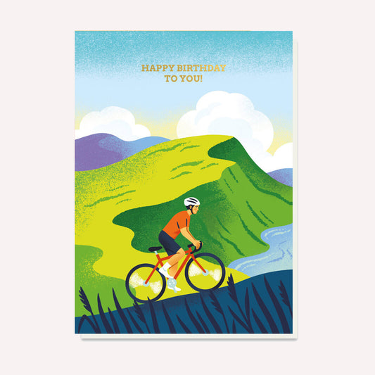 Happy Birthday To You Cyclist Greetings Card