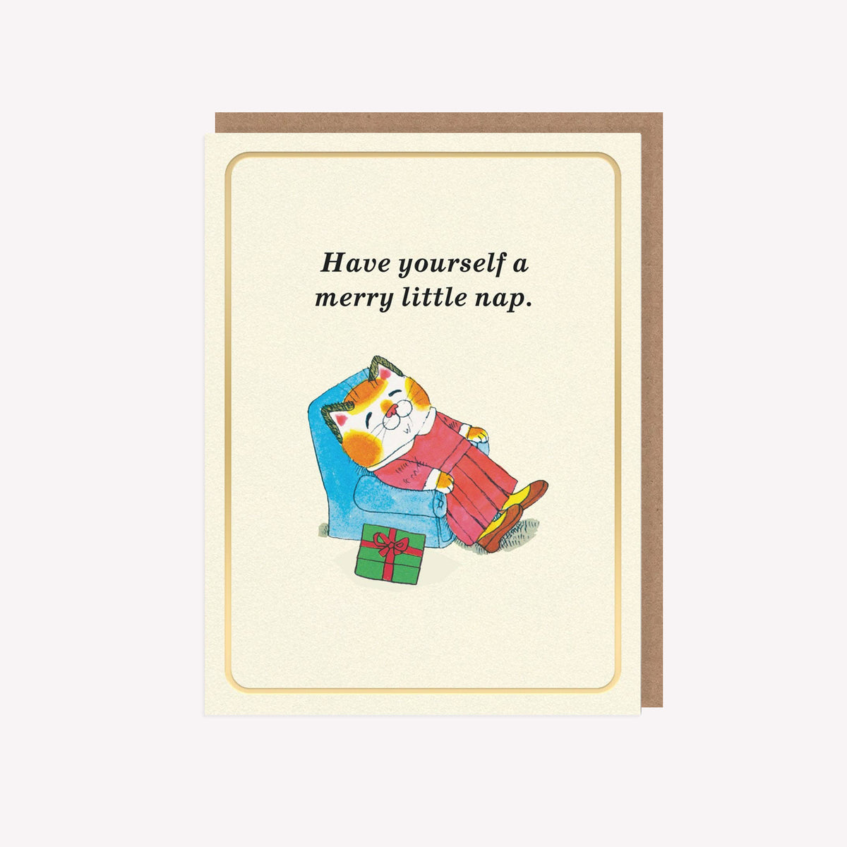 Have Yourself A Merry Little Nap Richard Scarry Christmas Mini Greetings Card