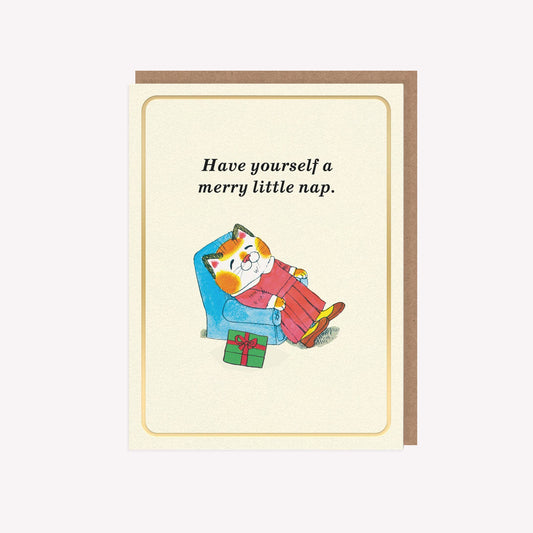 Have Yourself A Merry Little Nap Richard Scarry Christmas Mini Greetings Card