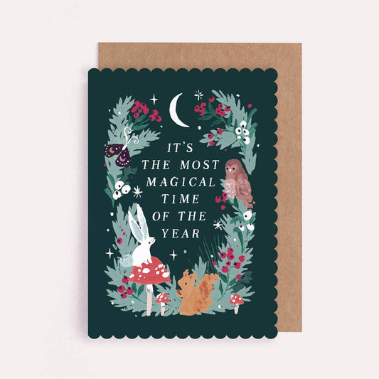 The Most Magical Time Of Year Woodland Christmas Greetings Card