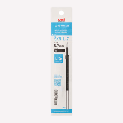 Uni Jetstream Lite 0.7mm refill pack with black ink. 