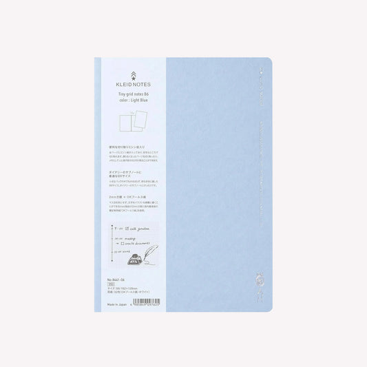 Kleid Notes B6 Blue Tiny Grid Softcover Notebook