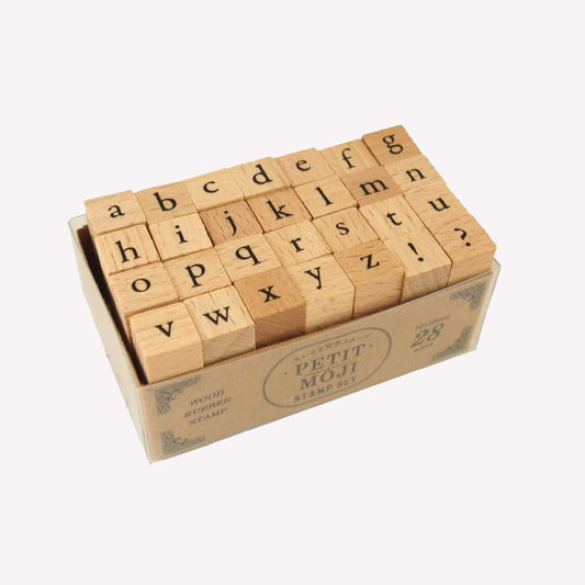 Kodomo No Kao Lowercase Alphabet Stamp Set