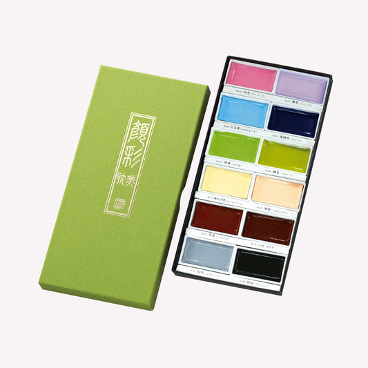 Kuretake Gansai Tambi Spring 12 Colour Japanese Watercolour Set
