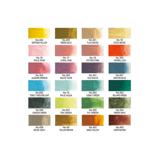 Kuretake Gansai Tambi Spring 24 Colour Japanese Watercolour Set