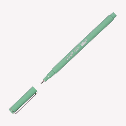Open Marvy Uchida Le Pen fineliner in jade green.