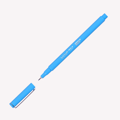 Open Marvy Uchida Le Pen fineliner in light blue.
