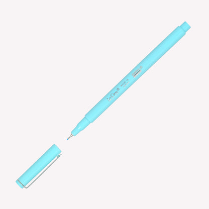 Open Marvy Uchida Le Pen fineliner in pale blue.