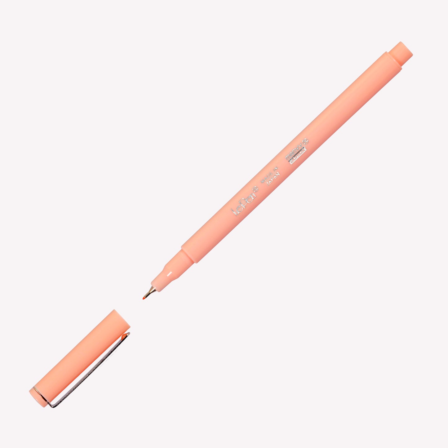 Open Marvy Uchida Le Pen fineliner in pastel peach.