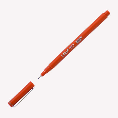 Open Marvy Uchida Le Pen fineliner in terracotta.