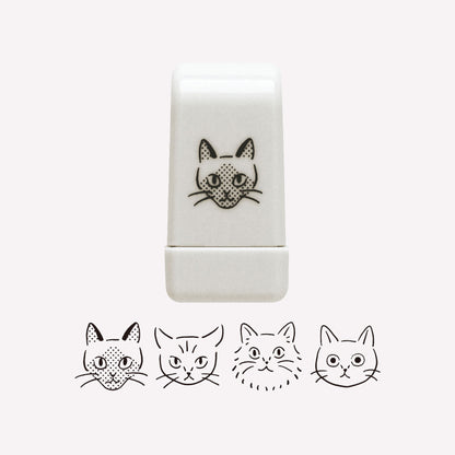 Matoka Deco Loop Stamp and swatch of cats faces. 