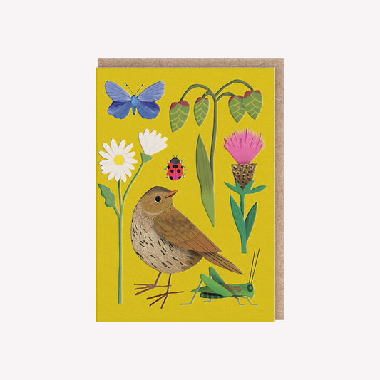 Meadow Creatures Mini Greetings Card