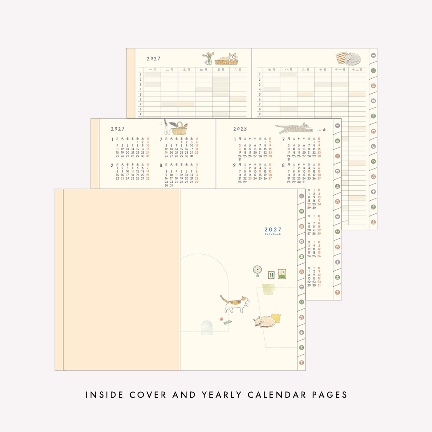 Midori 2027 Cat B6 Pocket Diary