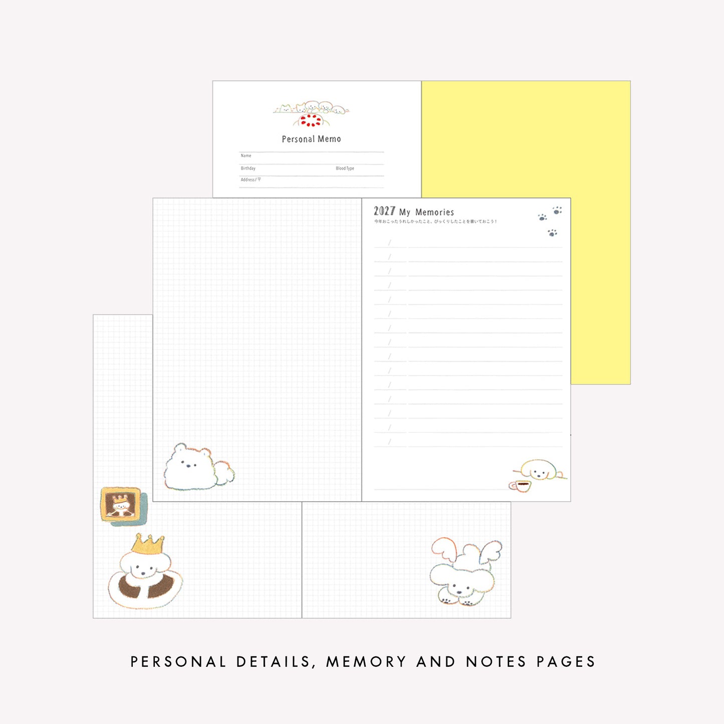 Midori 2027 Dog B6 Pocket Diary