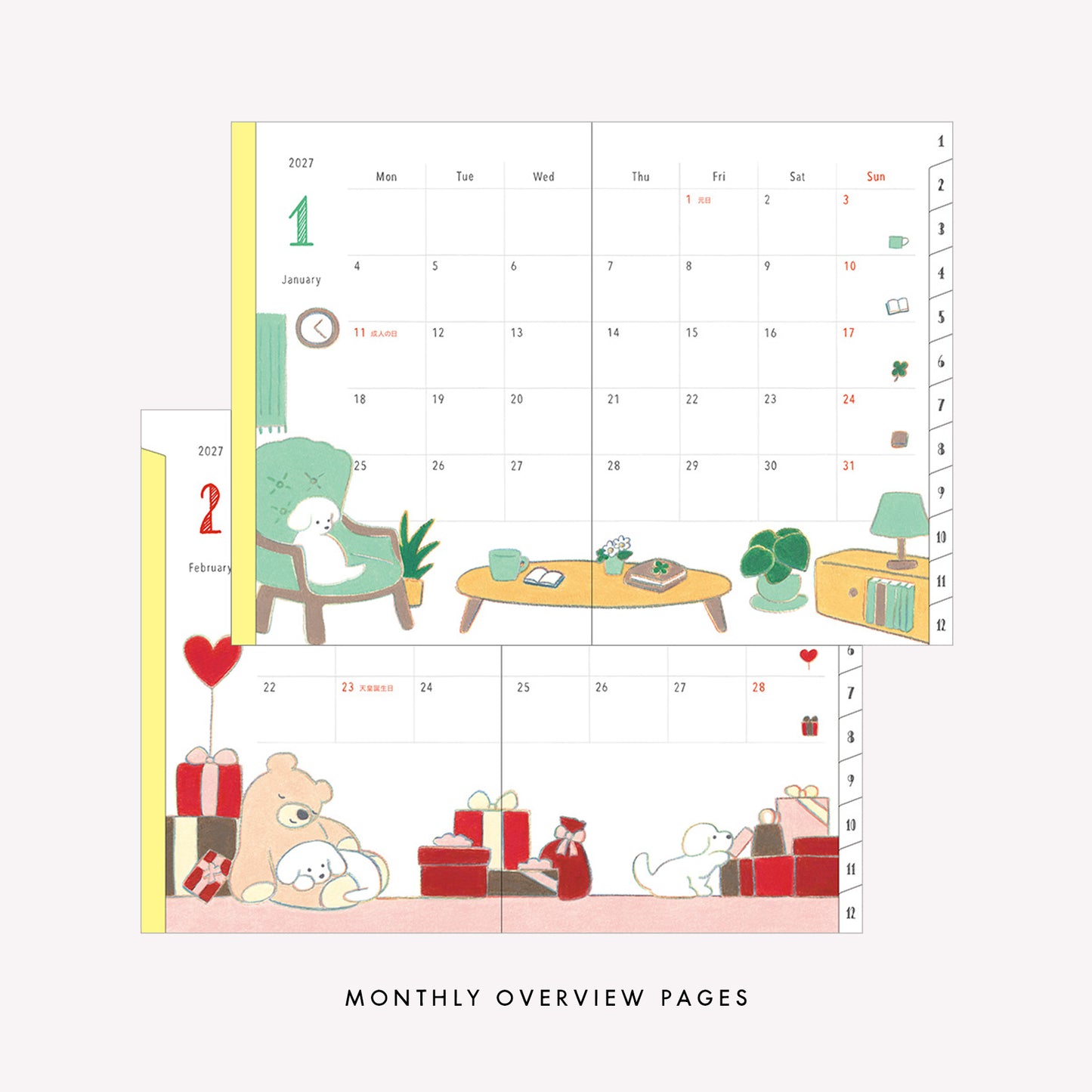 Midori 2027 Dog B6 Pocket Diary