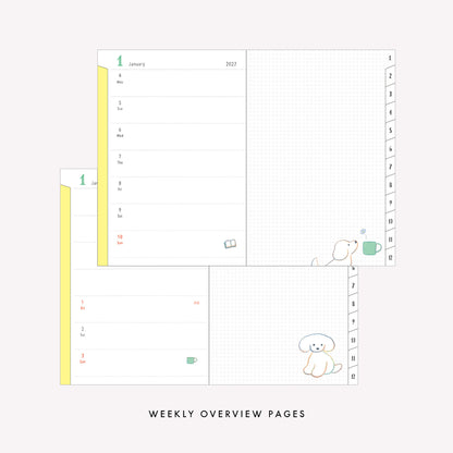 Midori 2027 Dog B6 Pocket Diary