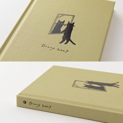 Midori 2027 Cat B6 Fabric Book-Style Diary