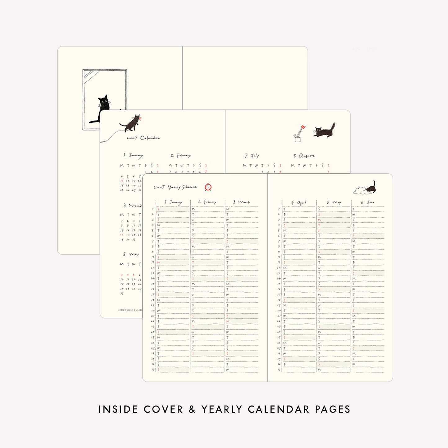 Midori 2027 Cat B6 Fabric Book-Style Diary