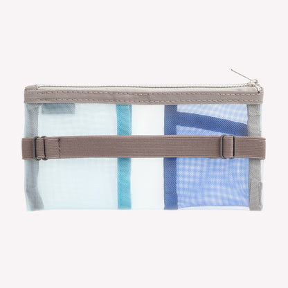 Midori Blue Mesh Book Band Pen Case