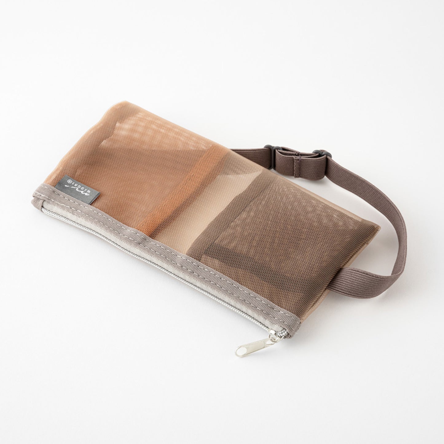 Midori Brown Mesh Book Band Pen Case
