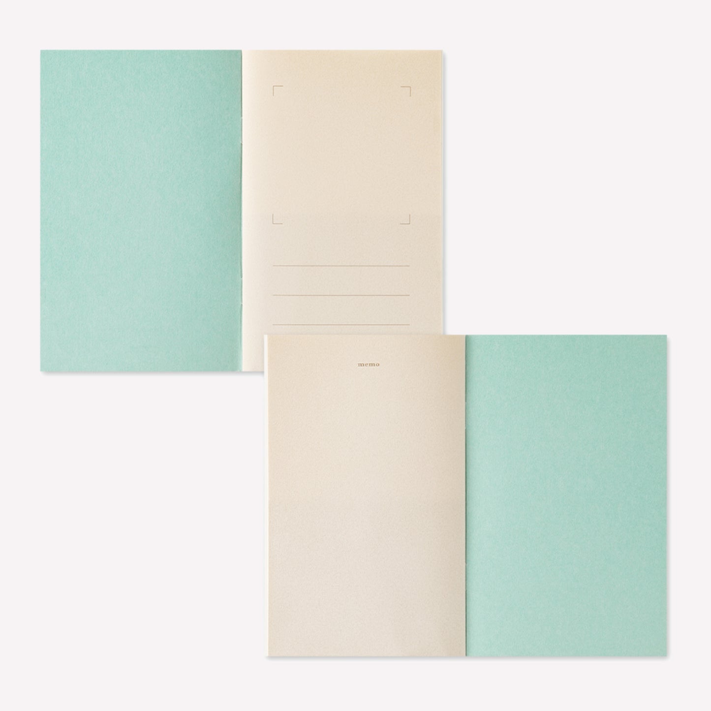 Midori peelable sticker book with a yellow cover displayed open to show the sticker release paper inside. 