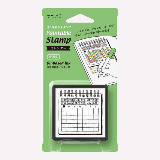 Midori Paintable Pre-Inked Calendar Journalling Stamp