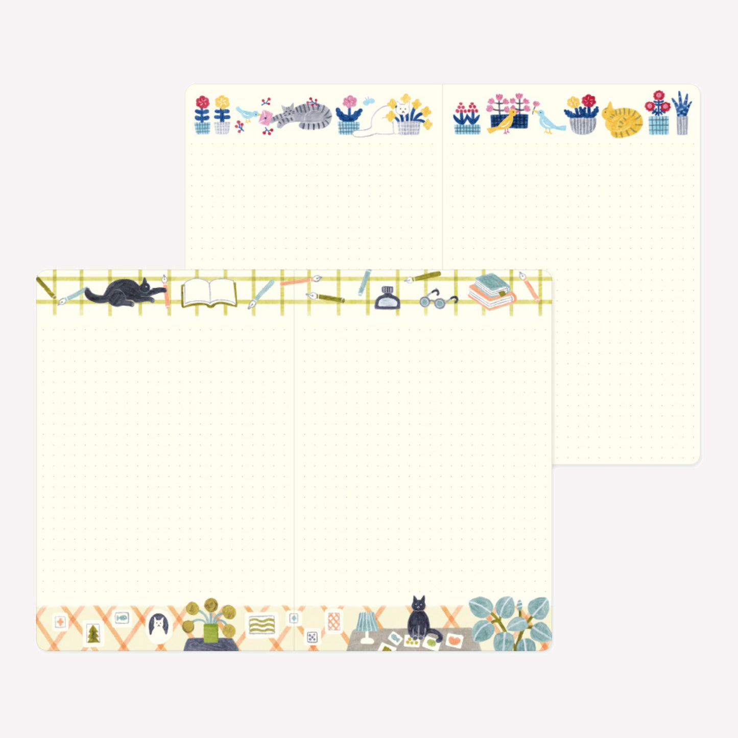 Midori Cat & Books Yuru Log B6 Notebook