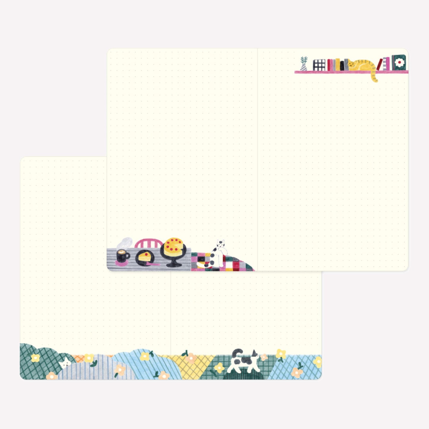 Midori Cat & Books Yuru Log B6 Notebook