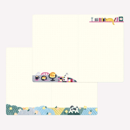 Midori Cat & Books Yuru Log B6 Notebook