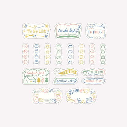 Midori Yuru Log To Do List Sticker Roll