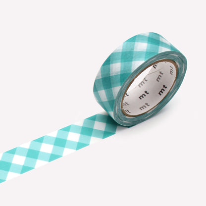 MT Green Checkered Gingham Washi Tape