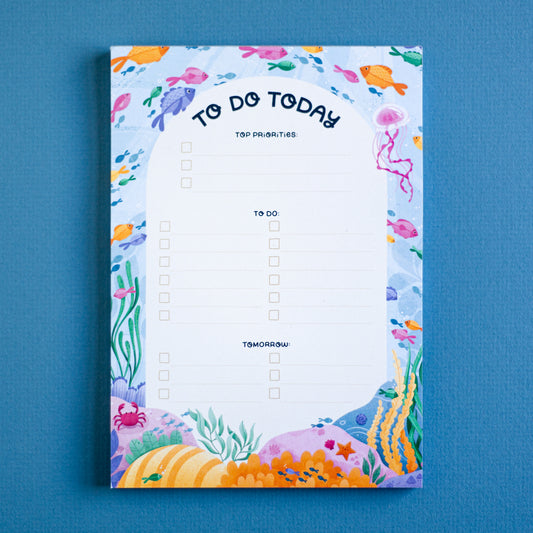 To Do Today Underwater Daily Desk Planner