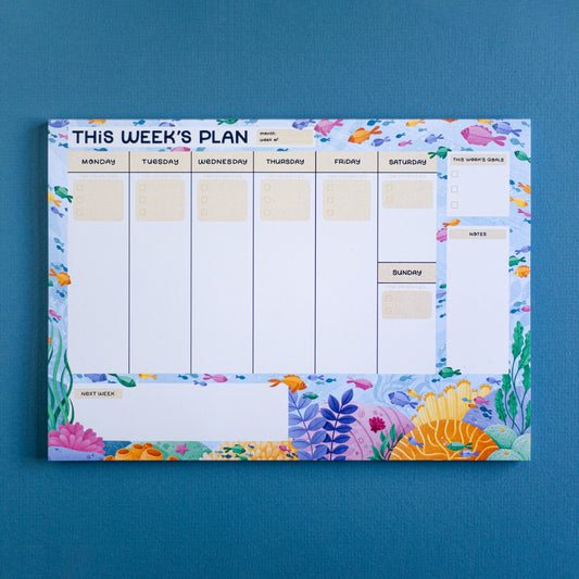 This Week's Plan Underwater Weekly Desk Planner