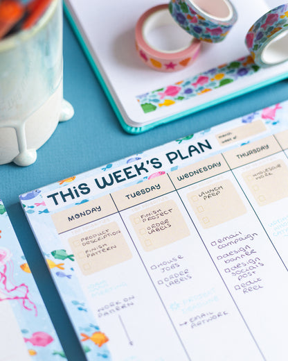 This Week's Plan Underwater Weekly Desk Planner