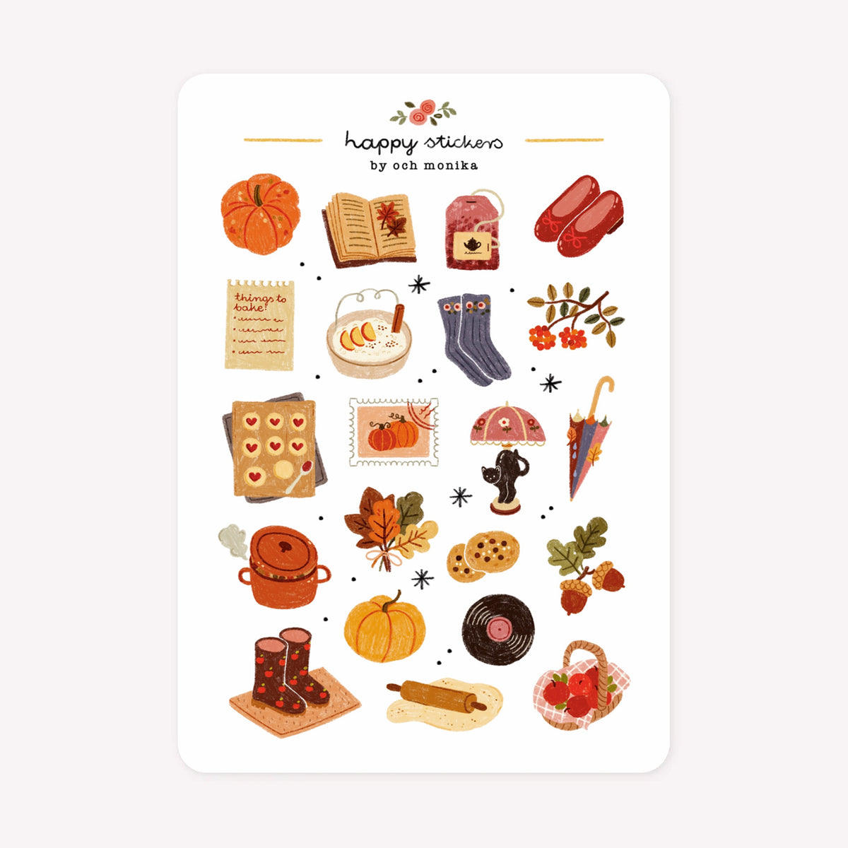 Och Monika Hello Autumn A6 Sticker Sheet