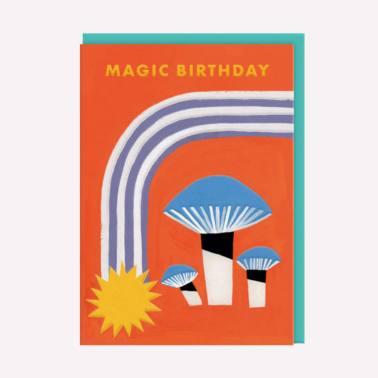 Magic Birthday Mushrooms Greetings Card